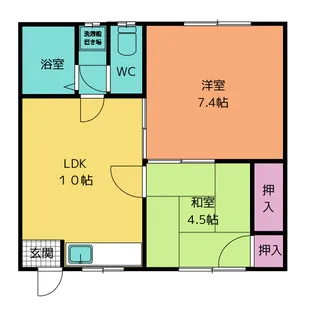 巾クレスト【1階】の間取り