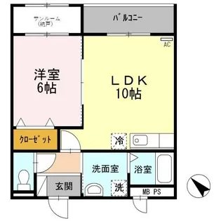 キャッスル北沢金沢【2階】の間取り