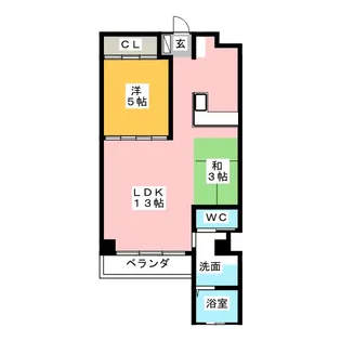リベラほうしょう【2階】の間取り
