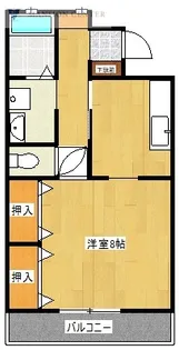 パルテール東新潟A【3階】の間取り