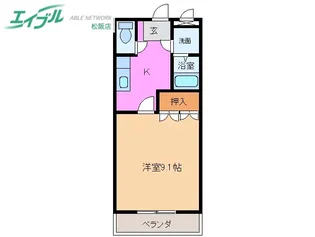 アシューレB【1階】の間取り