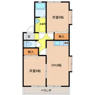 ブルーセントラルA棟【2階】の間取り