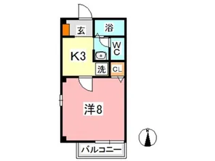 1Kの間取り画像