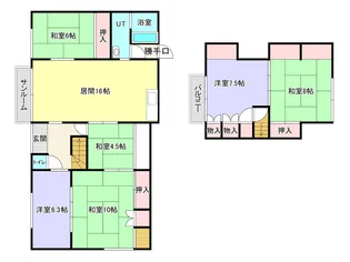 北海道室蘭市白鳥台5【一戸建】の間取り