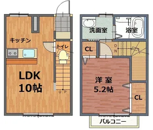 サンライズ滑石の間取り