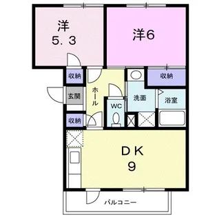 香川県高松市西ハゼ町【マンション】の間取り
