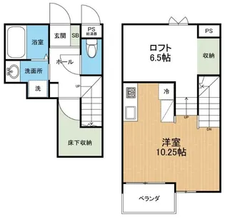 グランツ壺川【2階】の間取り
