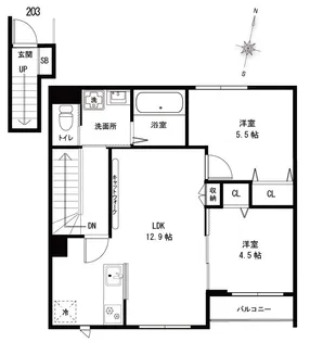 あおばの杜【2階】の間取り