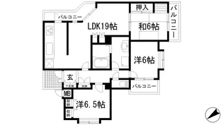 クレイドル宝松苑【4階】の間取り