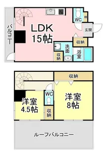 ブルーダイヤモンド中間の間取り