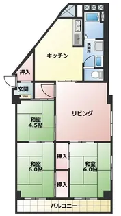 西八王子ハイツ【12階】の間取り