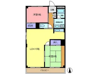 グランドール上沖1【4階】の間取り