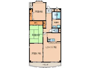 ネスト三吉【2階】の間取り
