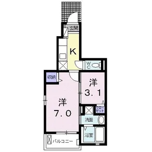 セレーノ モチヅキII【1階】の間取り