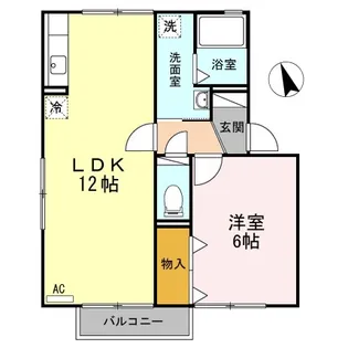 クレセントオサダB【1階】の間取り