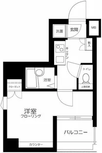 1Kの間取り画像