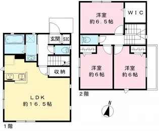 千葉県成田市土屋【一戸建】の間取り