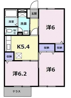 アバンティハイツ【1階】の間取り
