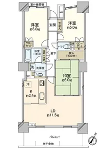 パークシティ大宮セントラルタワー【3階】の間取り