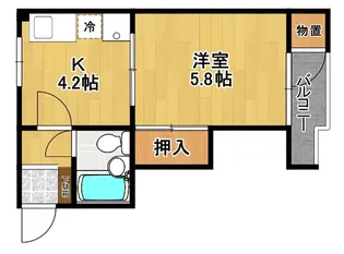 堂前レジデンス【2階】の間取り