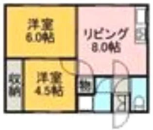 中野アパート【2階】の間取り