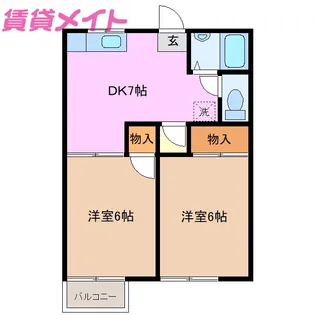 マリオ豊田A【2階】の間取り