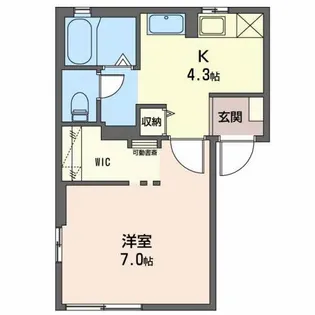 新潟県長岡市福住3【アパート】の間取り