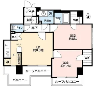 リラーシュコート鷺宮【5階】の間取り