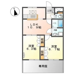 プランドール光円【1階】の間取り