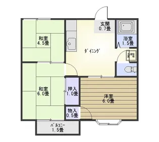 千葉県館山市館山【アパート】の間取り