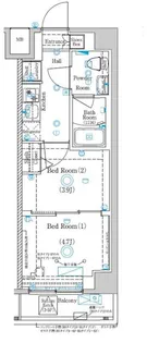 ガリシア目黒大岡山【4階】の間取り
