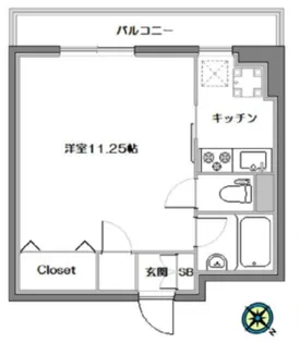 ミューゼ若林【1階】の間取り