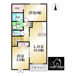 エルハーベン加茂宮C【2階】の間取り
