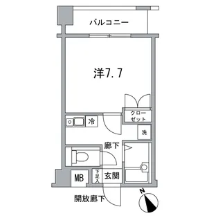 1Kの間取り画像