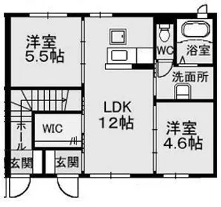 ノイレーベン A・B棟【1階】の間取り