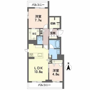 Apaiser Ouest【2階】の間取り