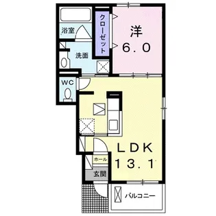 滋賀県東近江市中小路町【アパート】の間取り
