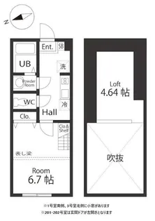 1Kの間取り画像