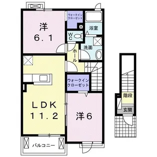 レスポアールV【2階】の間取り