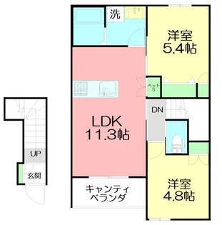 (仮称)桜ヶ丘3丁目メゾン【2階】の間取り