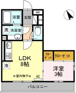 ハイム羽沢十番館【2階】の間取り