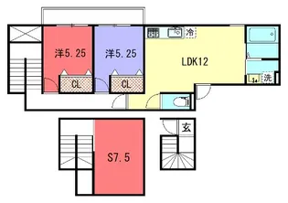 BelleLead御所東【2階】の間取り
