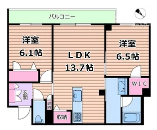 シャーメゾン アプリクス【2階】の間取り
