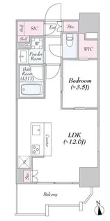 Log浅草west Log浅草west【8階】の間取り