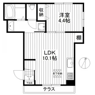 東京都世田谷区三宿1【マンション】の間取り