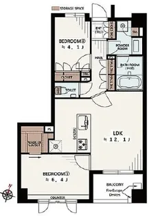 パークナード四谷【3階】の間取り