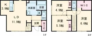 愛知県刈谷市板倉町3【一戸建】の間取り
