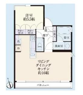 L’s Sangenjyaya【3階】の間取り