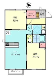 Eフィールド【2階】の間取り