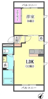 1LDKの間取り画像